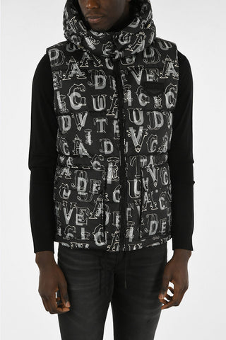 All Over Logo Sleeveless MV004 PRINT Down Jacket
