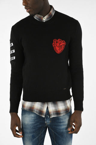 Crew-Neck Sweater with Embroidery