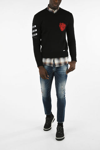 Crew-Neck Sweater with Embroidery