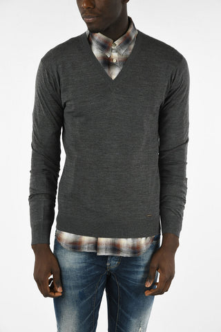 Wool V-neck Sweater