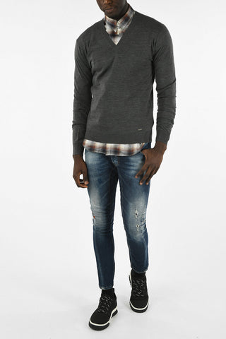 Wool V-neck Sweater