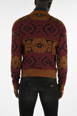 Crochet Crew-Neck Sweater