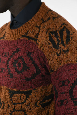 Crochet Crew-Neck Sweater