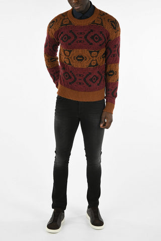 Crochet Crew-Neck Sweater