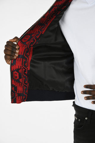 Bomber Hopsack con ZIp Frontale