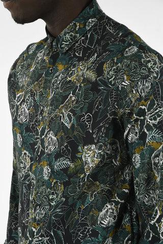 Classic Collar Print Shirt