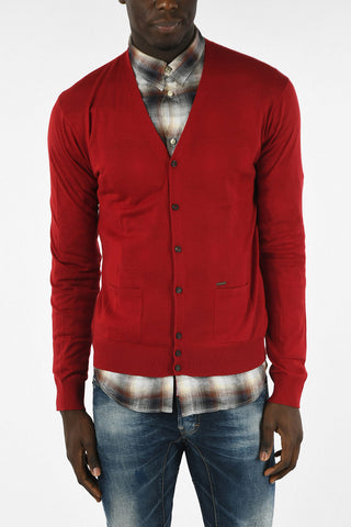 Cardigan in Lana Collo a V