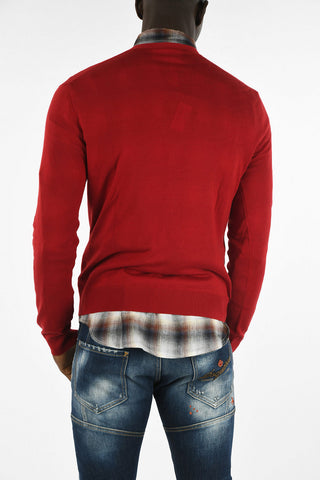 Cardigan in Lana Collo a V