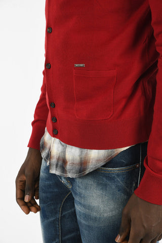 Cardigan in Lana Collo a V