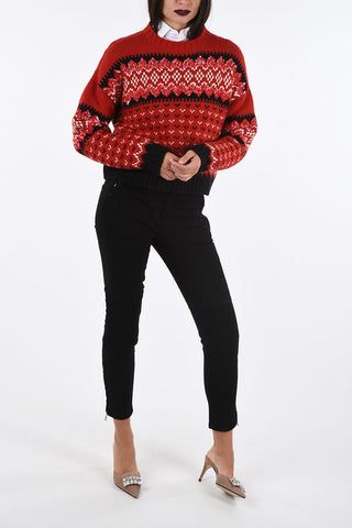 Fair Isle Sweater with Sequined Embroideries