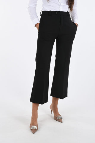 Stretchy Wool Flare Pants