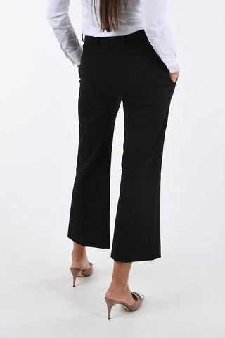 Stretchy Wool Flare Pants