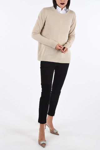 maglia girocollo in cashmere