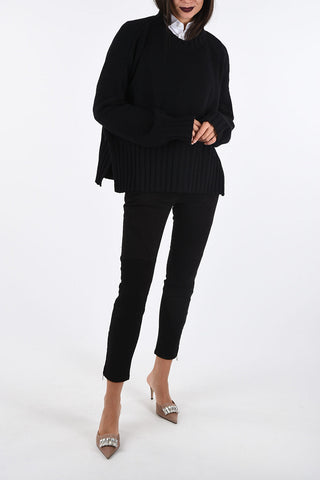 Wool and Cahsmere LINKED Oversized Crewneck Sweater