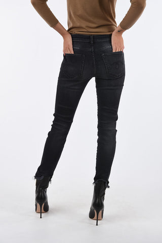 Jeans Stonewashed BOY SKINNY con Orlo Sfrangiato