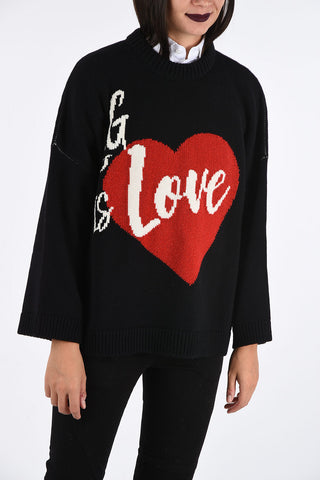 maglia girocollo D&G IS LOVE in cashmere