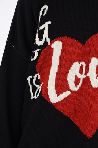 maglia girocollo D&G IS LOVE in cashmere