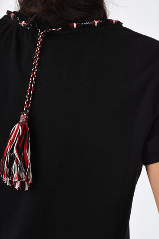 T-shirt con Ricamo di Paillettes