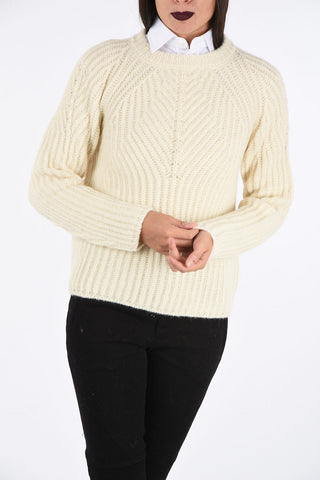 crochet crew-neck sweater