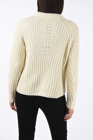 crochet crew-neck sweater