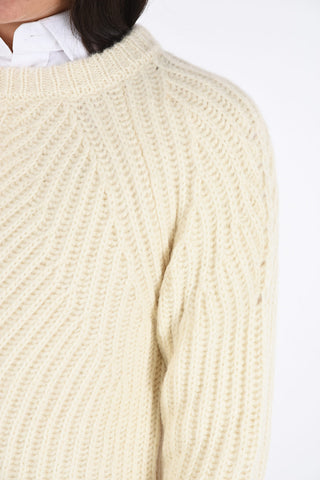crochet crew-neck sweater