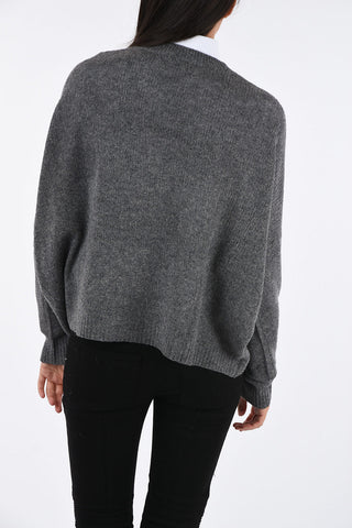 V neck Flared Sweater