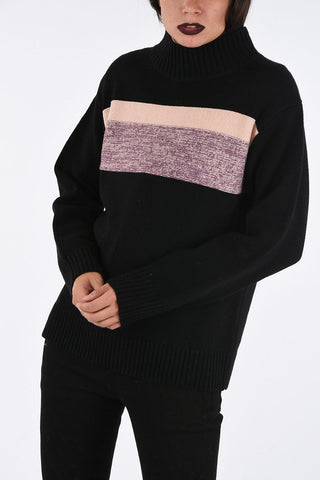 Color Block Turtleneck Sweater
