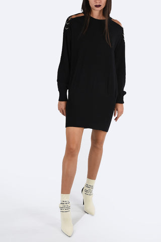 Cold Shoulder Knit M-MERS Dress
