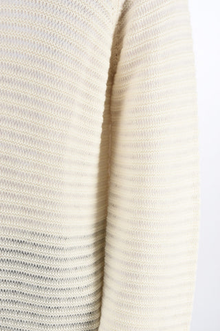 crochet cashmere crew-neck sweater
