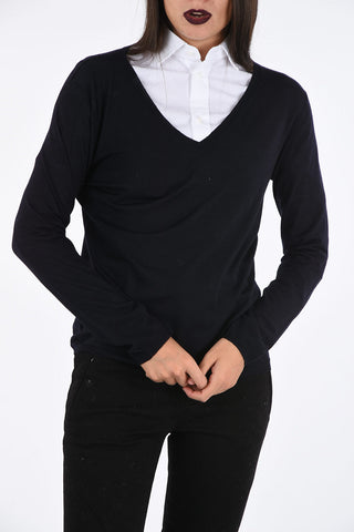 wool v-neck sweater