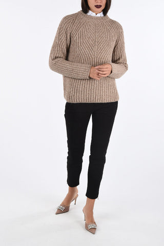 maglia crochet girocollo