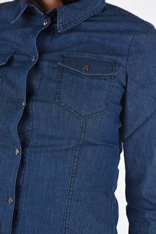 ARMANI JEANS Stretch Denim Shirt