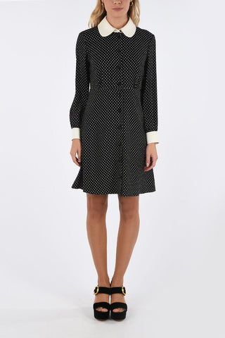 polka dots mini shirtdress