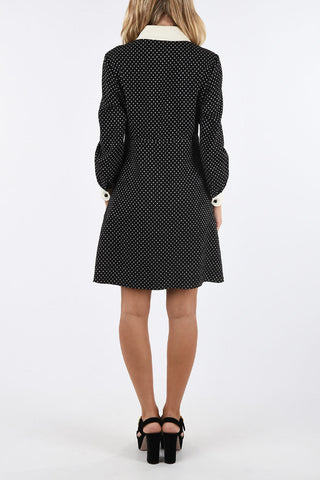 polka dots mini shirtdress