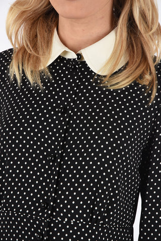 polka dots mini shirtdress