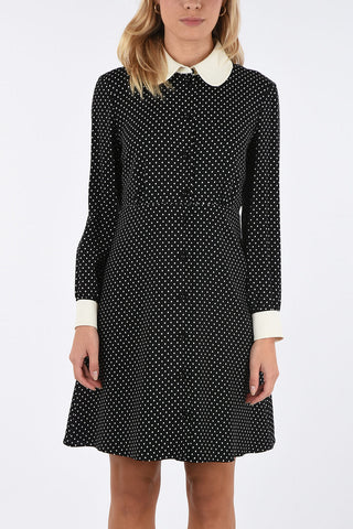 polka dots mini shirtdress