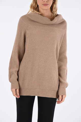 Turtleneck Sweater with Fringes