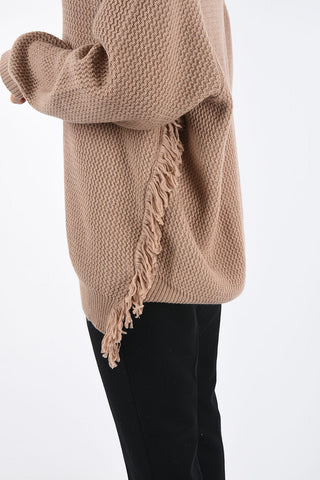 Turtleneck Sweater with Fringes