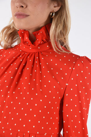 mini dress polka dots