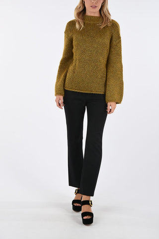 Deep Open Back Lurex Sweater
