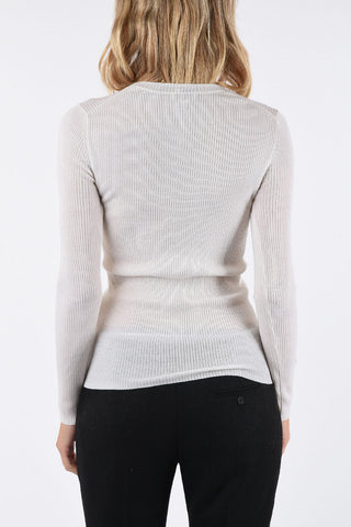  maglia chocker LOULOU in lana a costine