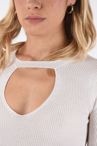  maglia chocker LOULOU in lana a costine