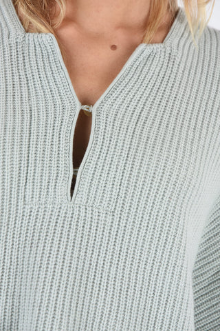 maglia henley in cashmere