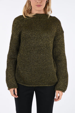 Deep Open Back Lurex Sweater