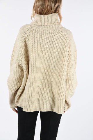 maglia crochet DIANA  a collo alto