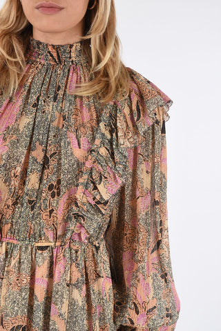 Ruffled mini a-line VIENNE dress