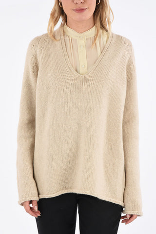 Cashmere and virginwool v-neck sweater