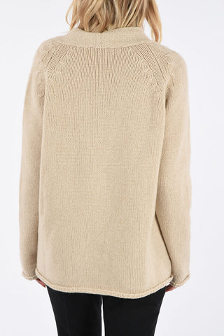 Cashmere and virginwool v-neck sweater