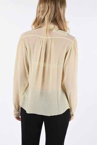  silk mandarin collar shirt