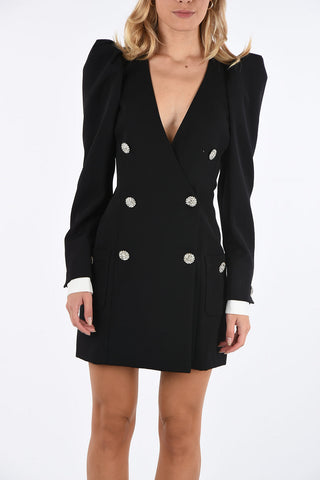 Vestito Tuxedo Doppiopetto con Bottoni Gioiello